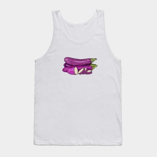 Eggplant cartoon illustration Tank Top